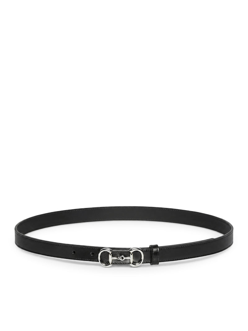 Gucci Women Slim Belt With Horsebit Buckle GUCCI