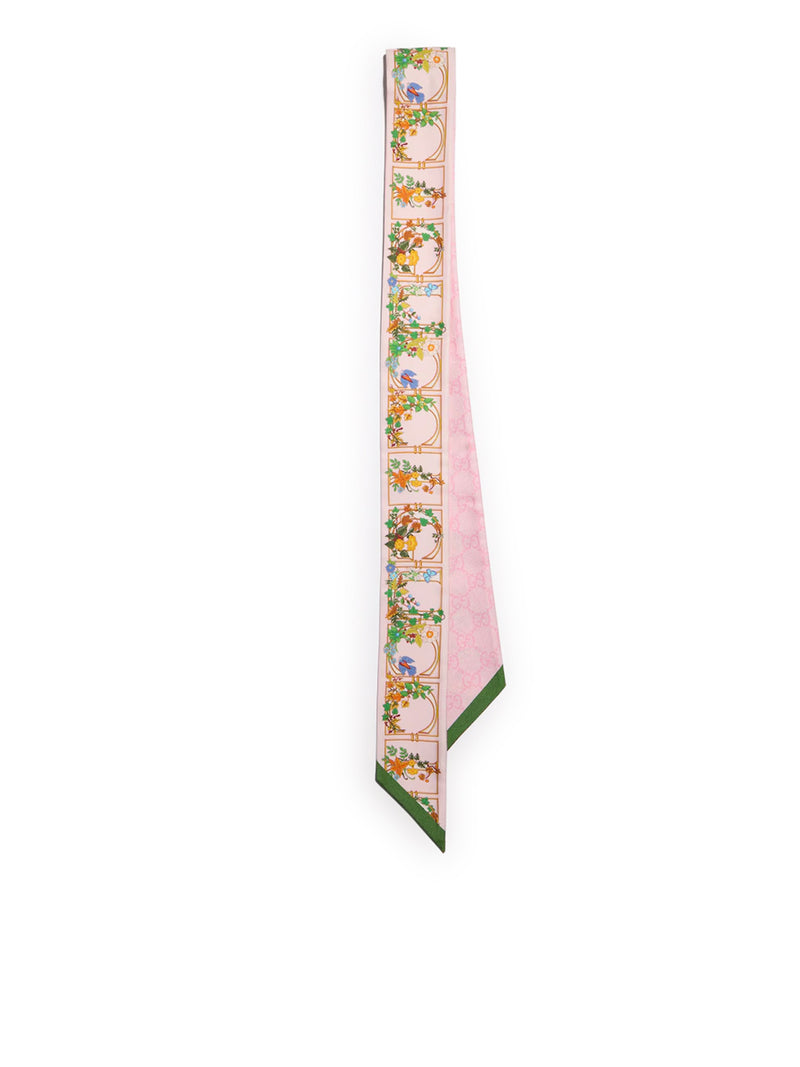 Gucci Women Gg Jacquard Silk Twill Printed Ribbon GUCCI