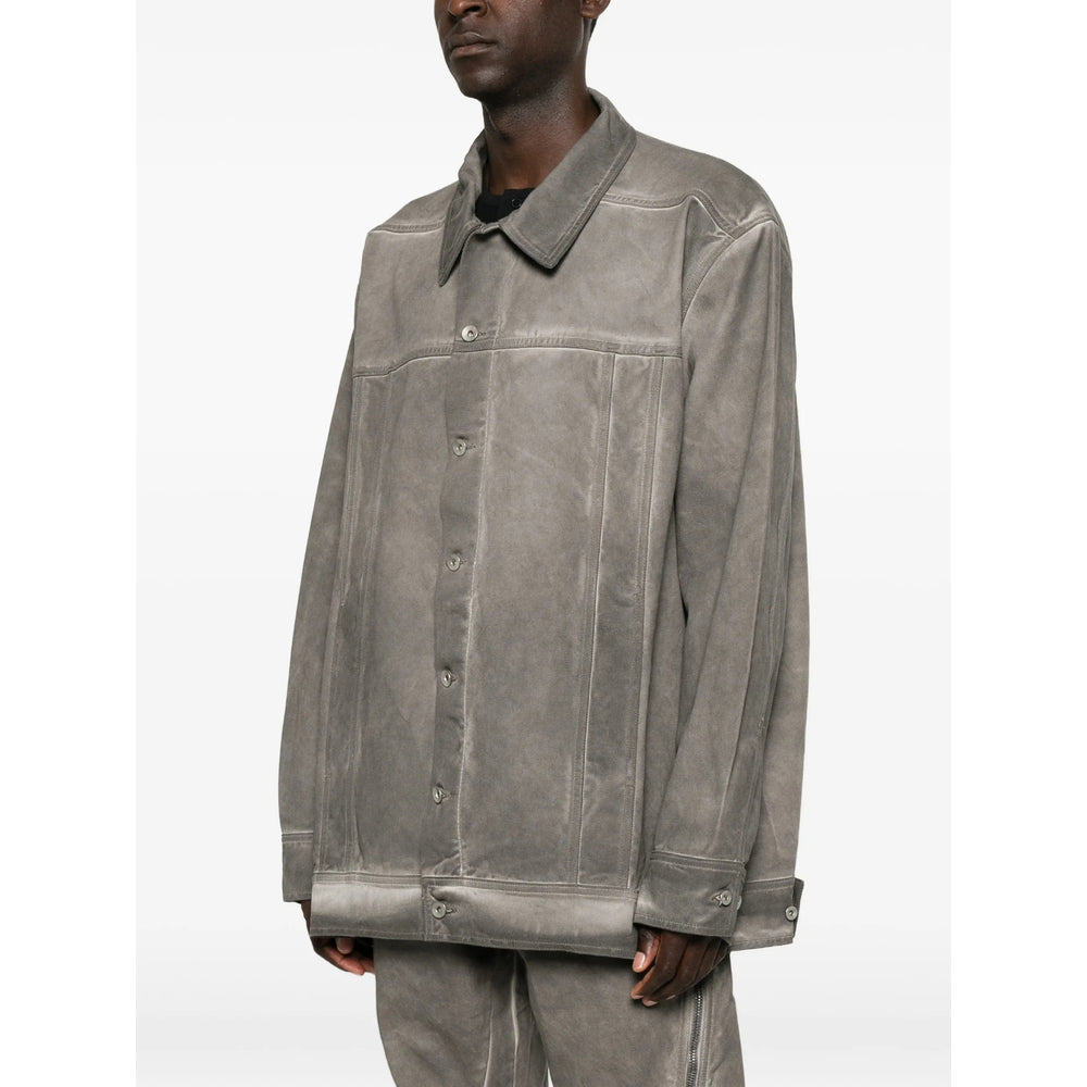 Rick Owens Drkshdw Grey Jackets - Denim Jackets Men RICK OWENS