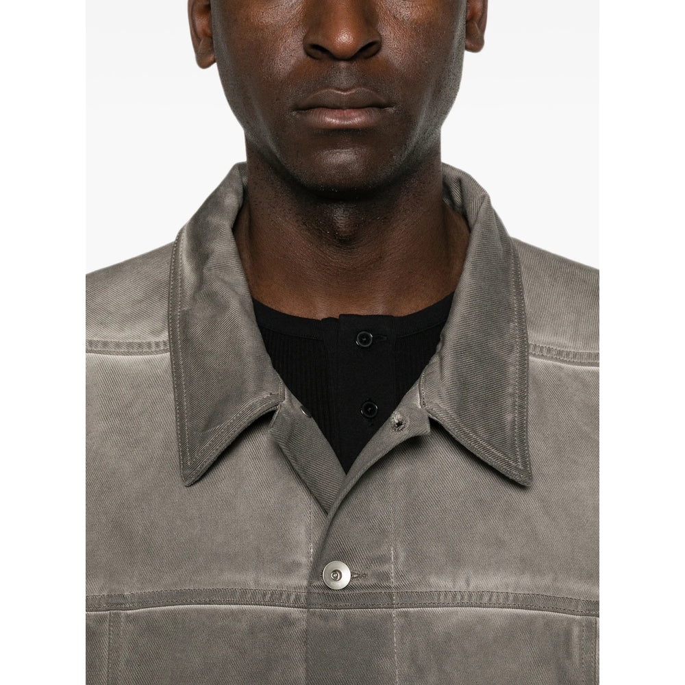 Rick Owens Drkshdw Grey Jackets - Denim Jackets Men RICK OWENS