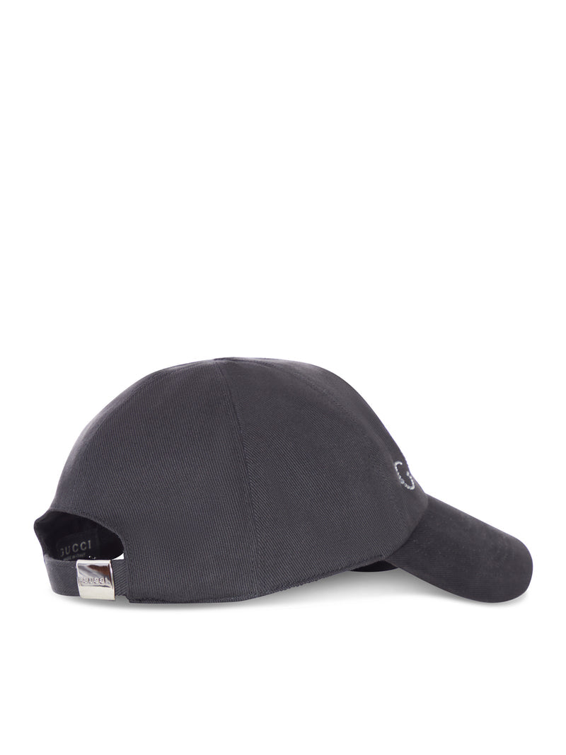 Gucci Women Baseball Cap With Crystal Logo GUCCI