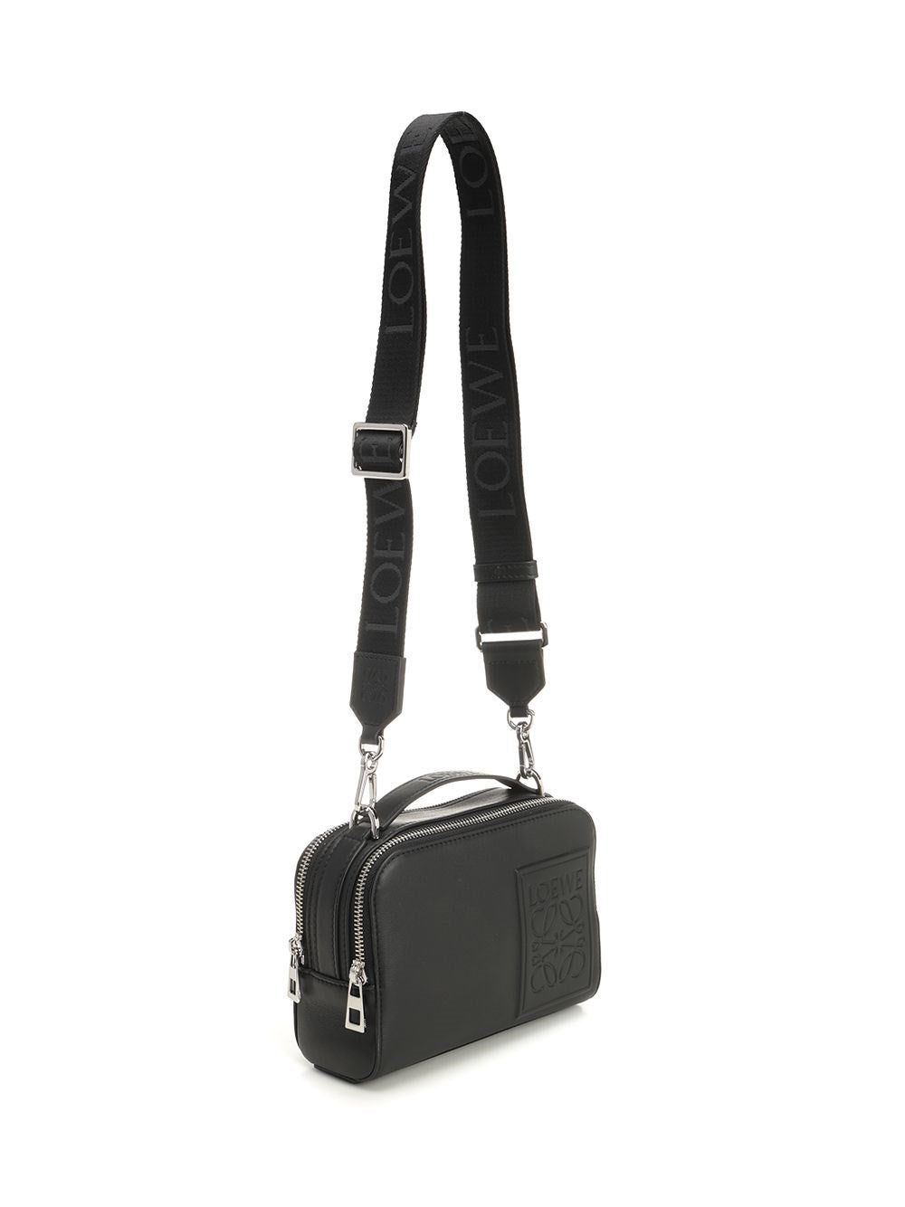 Loewe Men Black Leather Camera Bag LOEWE
