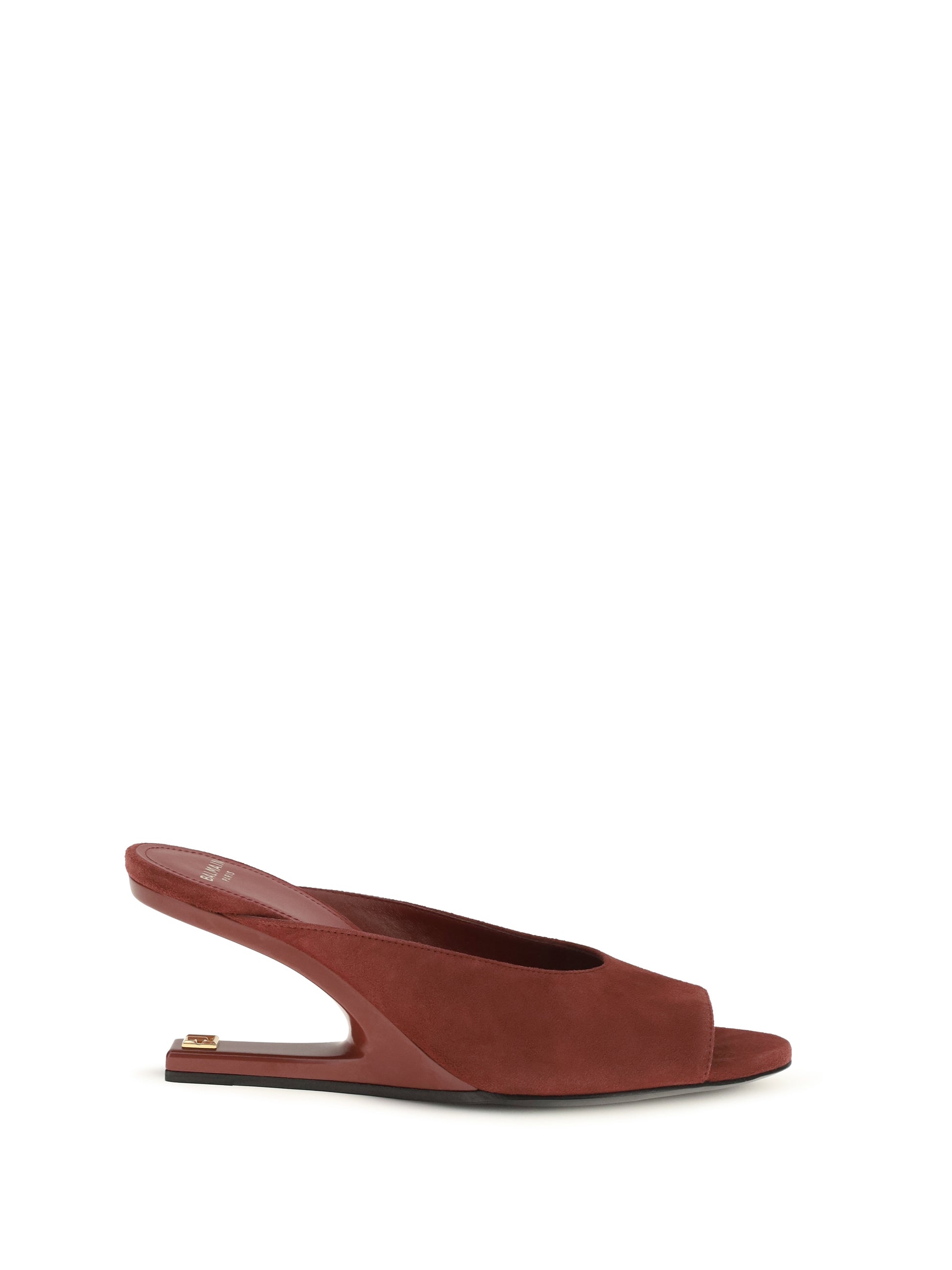Balmain Women Suede Open-Toe Mules BALMAIN
