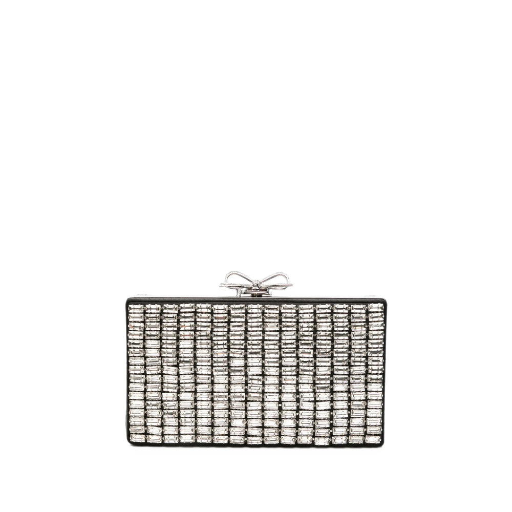 Self-Portrait Silver Clutch Bags Women SELF-PORTRAIT
