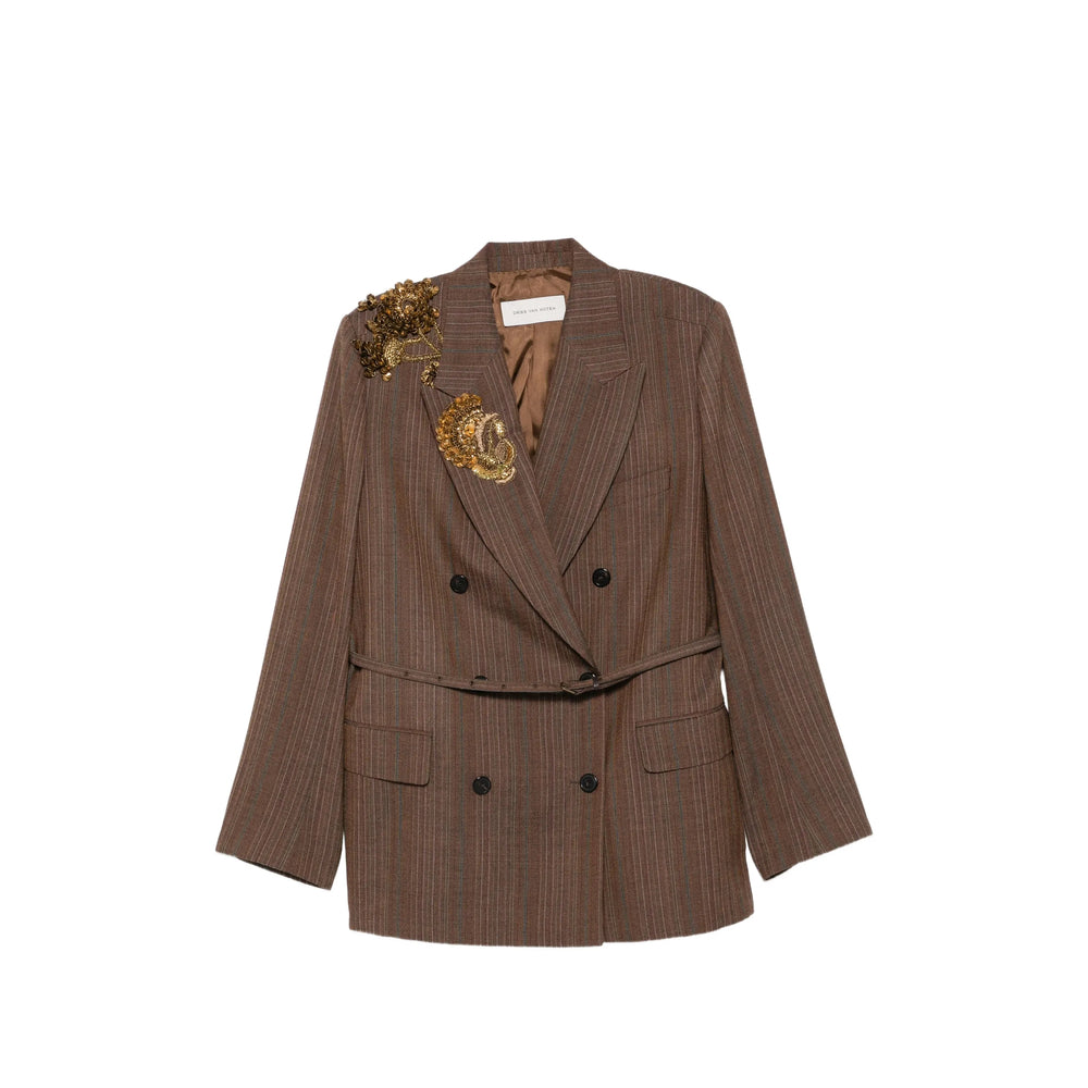 Dries Van Noten Brown Jackets - Oversized Jackets Women DRIES VAN NOTEN