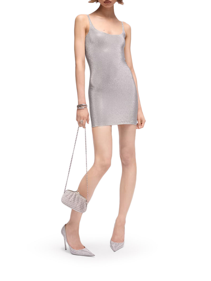 Gucci Women Stretch Nylon Jersey Dress With Crystals GUCCI