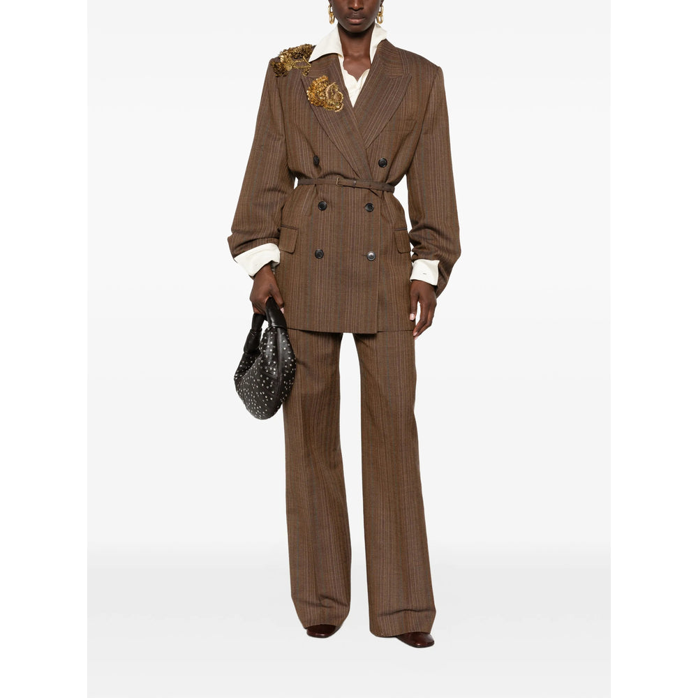 Dries Van Noten Brown Trousers - Tailored Trousers Women DRIES VAN NOTEN