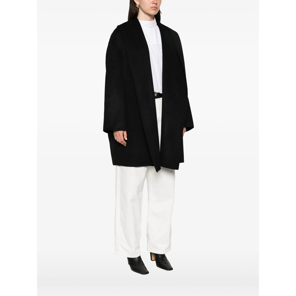 Toteme Black Coats - Oversized Coats Women TOTEME