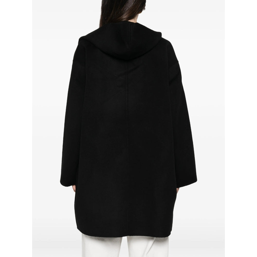 Toteme Black Coats - Oversized Coats Women TOTEME