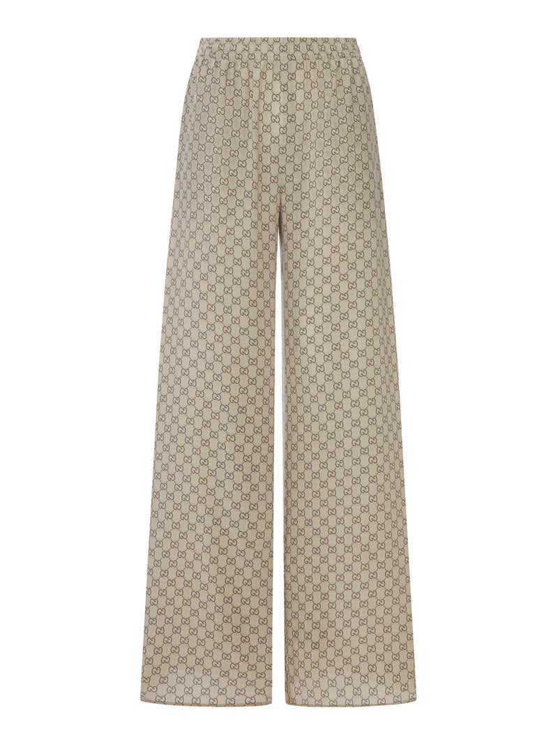 Gucci Women Printed Silk Leisure Trousers GUCCI