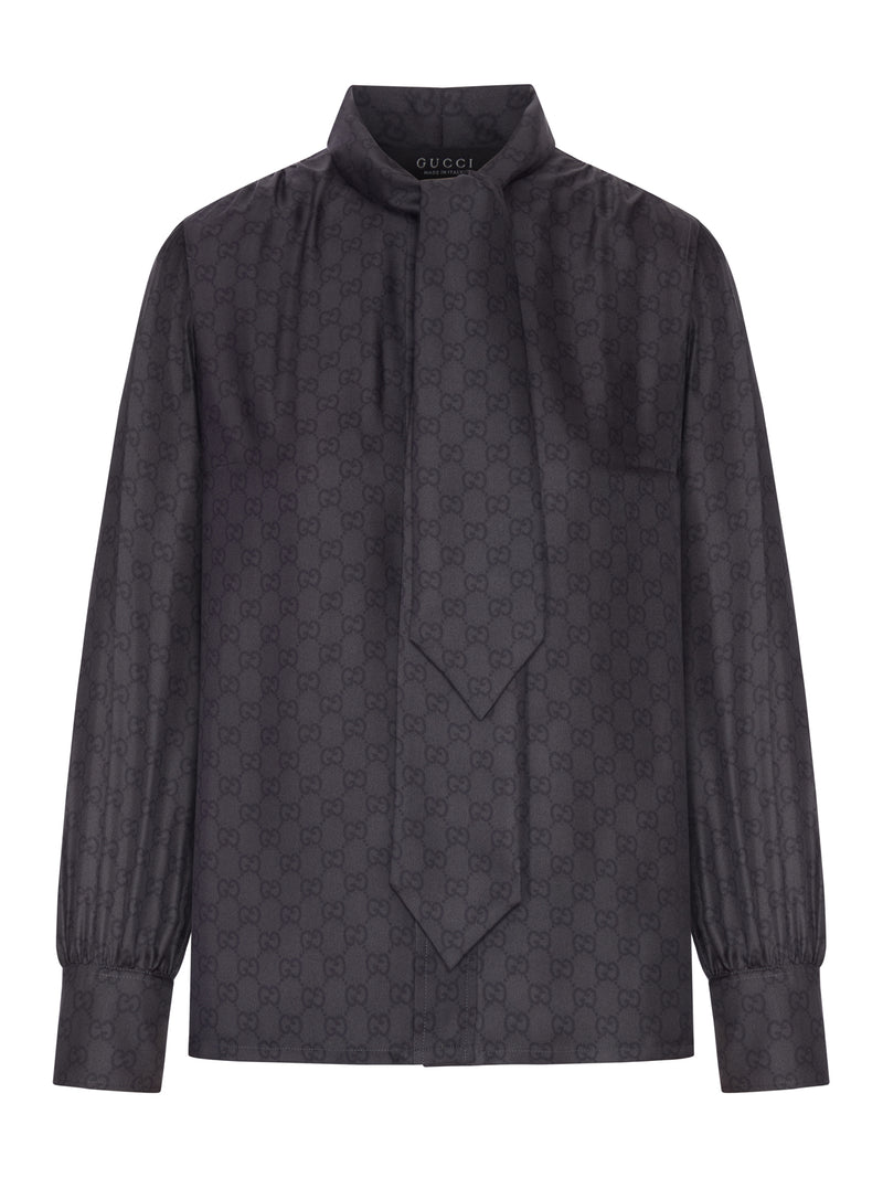 Gucci Women Printed Silk Twill Shirt GUCCI