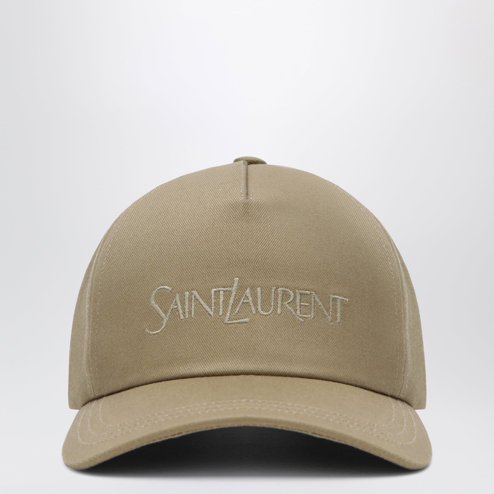 Saint Laurent Beige Baseball Cap With Embroidered Logo Women SAINT LAURENT