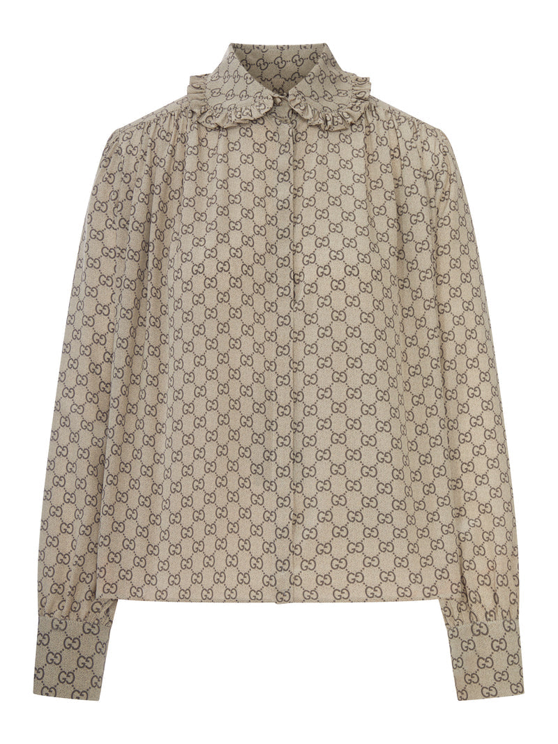Gucci Women Printed Shirt In Silk Crêpe De Chine GUCCI