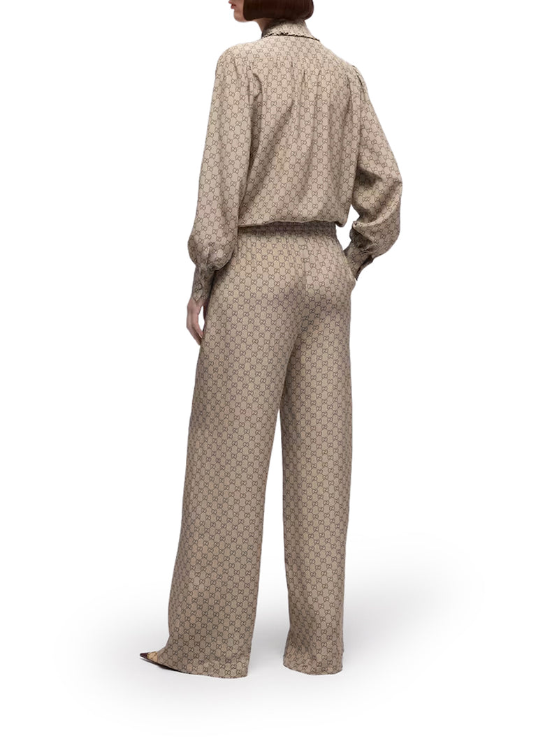 Gucci Women Printed Shirt In Silk Crêpe De Chine GUCCI