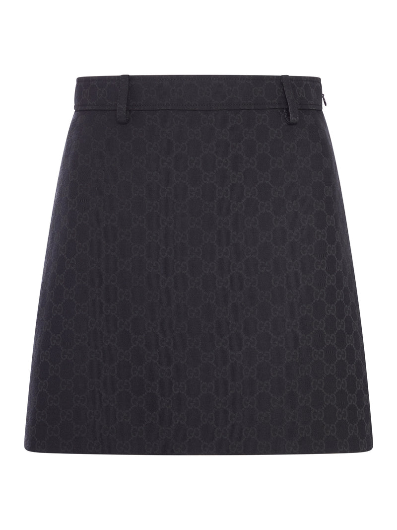 Gucci Women Gg Cotton-Blend Miniskirt GUCCI