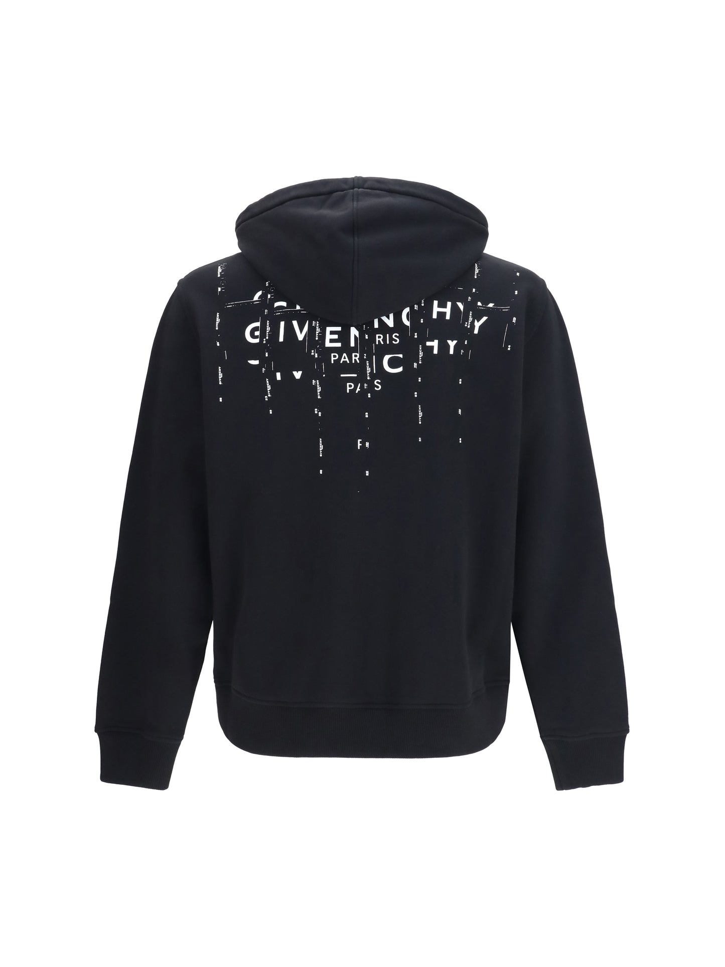 Givenchy Men Photographic Negative Print Fleece Zip Hoodie