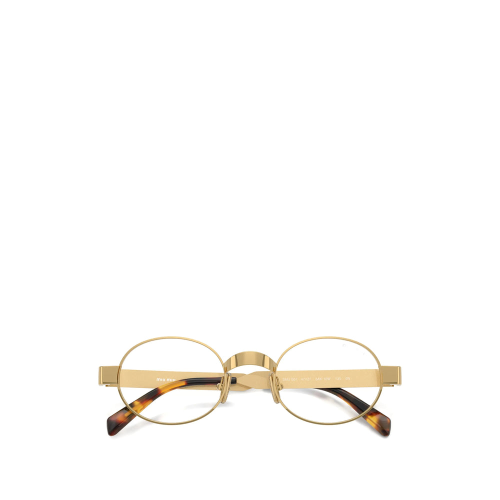 Miu Miu Gold Glasses & Frames Women