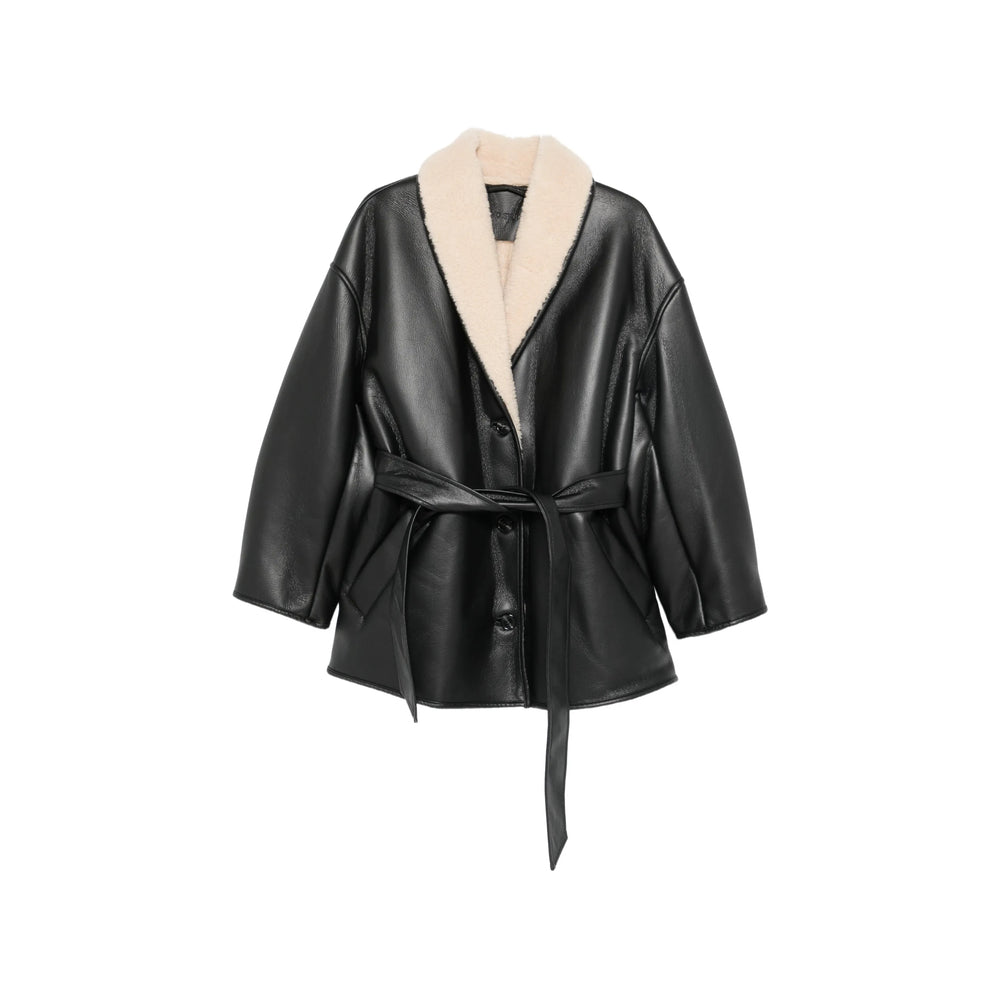 Stand Black Jackets - Faux Fur & Shearling Jackets Women STAND STUDIO