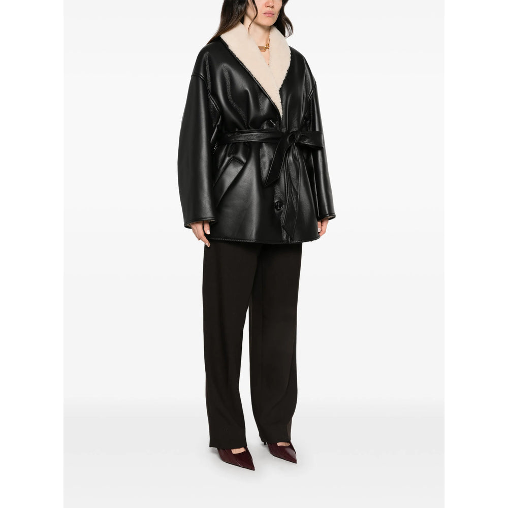 Stand Black Jackets - Faux Fur & Shearling Jackets Women STAND STUDIO