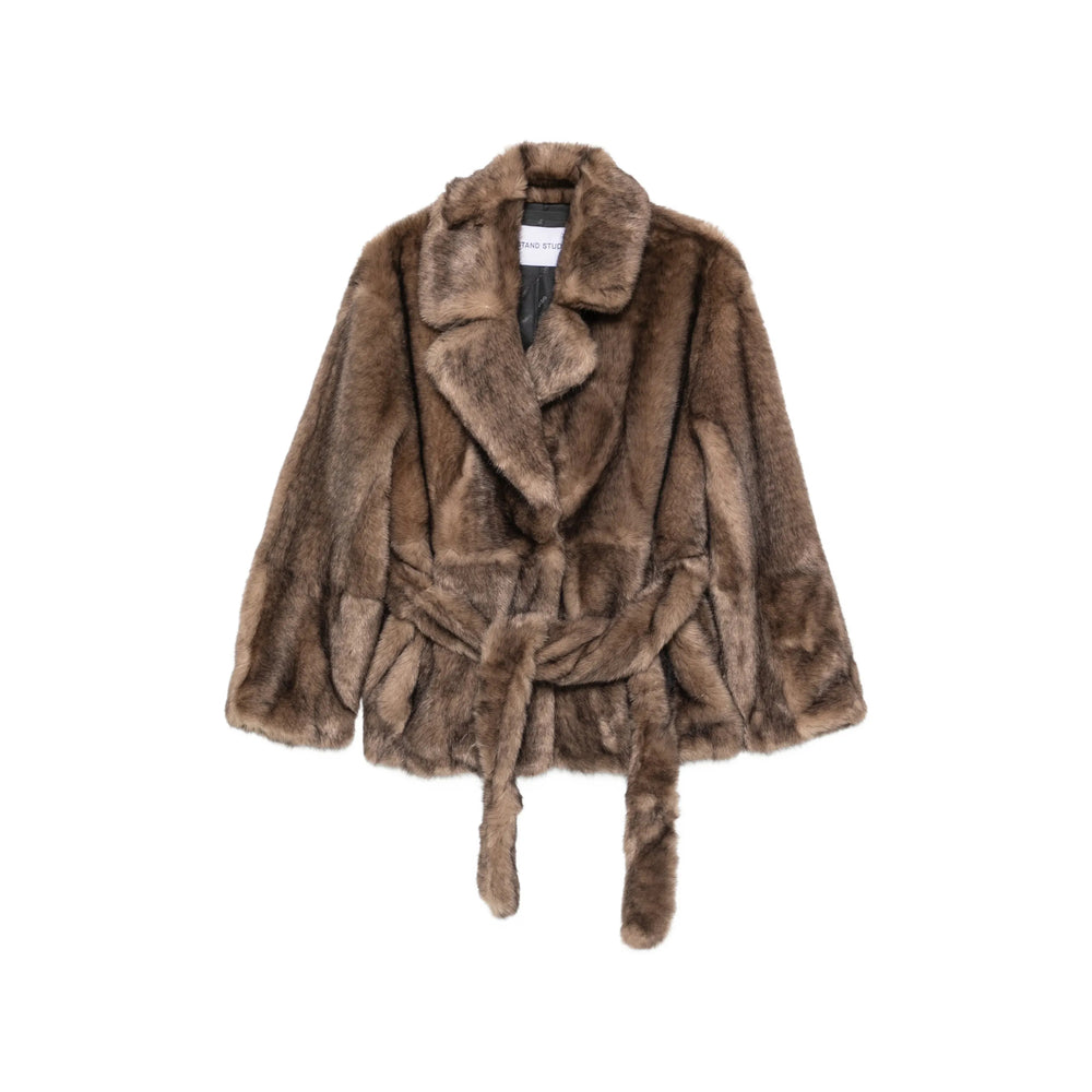 Stand Brown Jackets - Faux Fur & Shearling Jackets Women STAND STUDIO