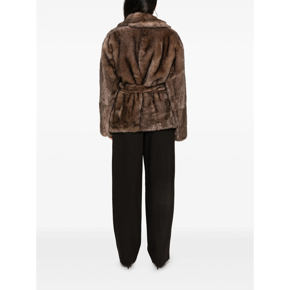 Stand Brown Jackets - Faux Fur & Shearling Jackets Women STAND STUDIO