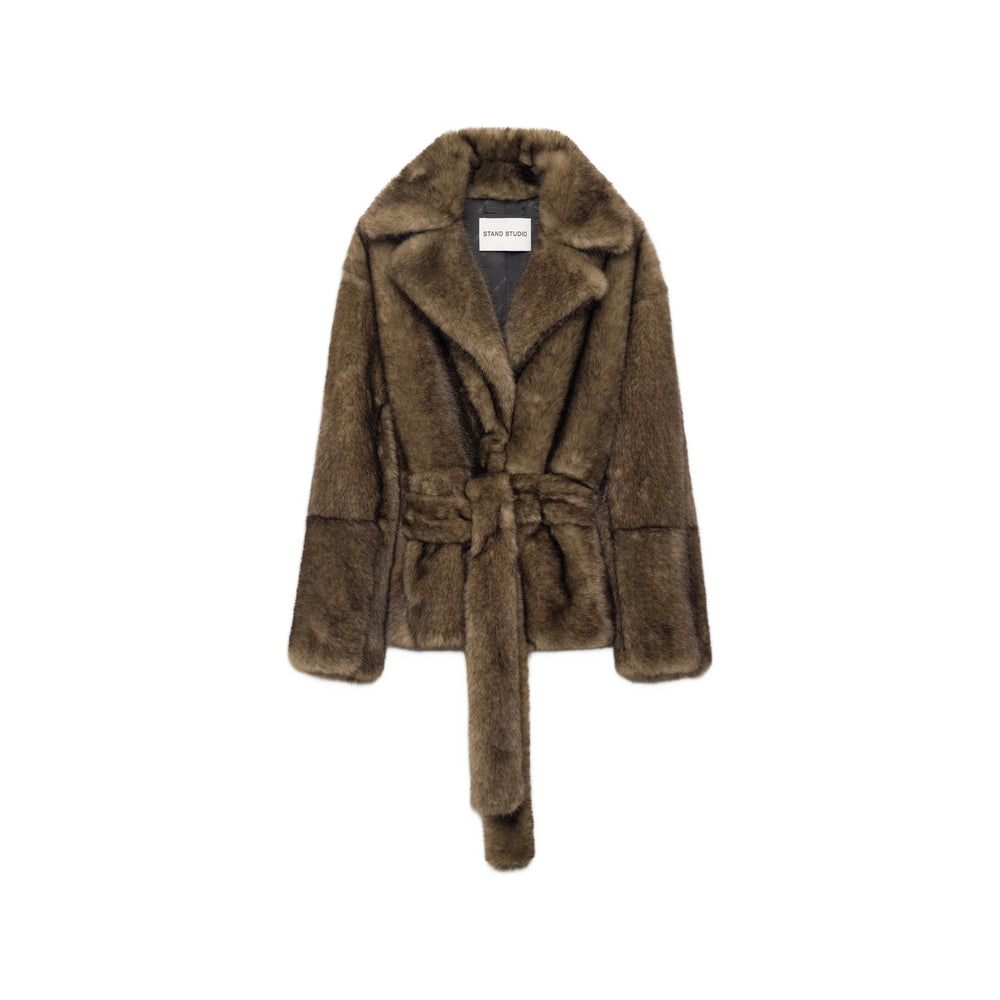 Stand Brown Jackets - Faux Fur & Shearling Jackets Women STAND STUDIO