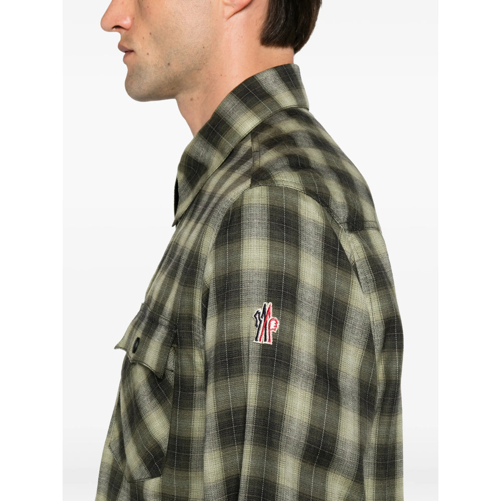 Moncler Grenoble Green Shirts Men MONCLER GRENOBLE