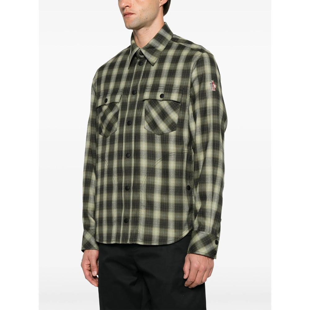 Moncler Grenoble Green Shirts Men MONCLER GRENOBLE