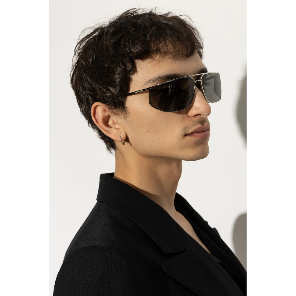 Saint Laurent Silver Sunglasses Men SAINT LAURENT