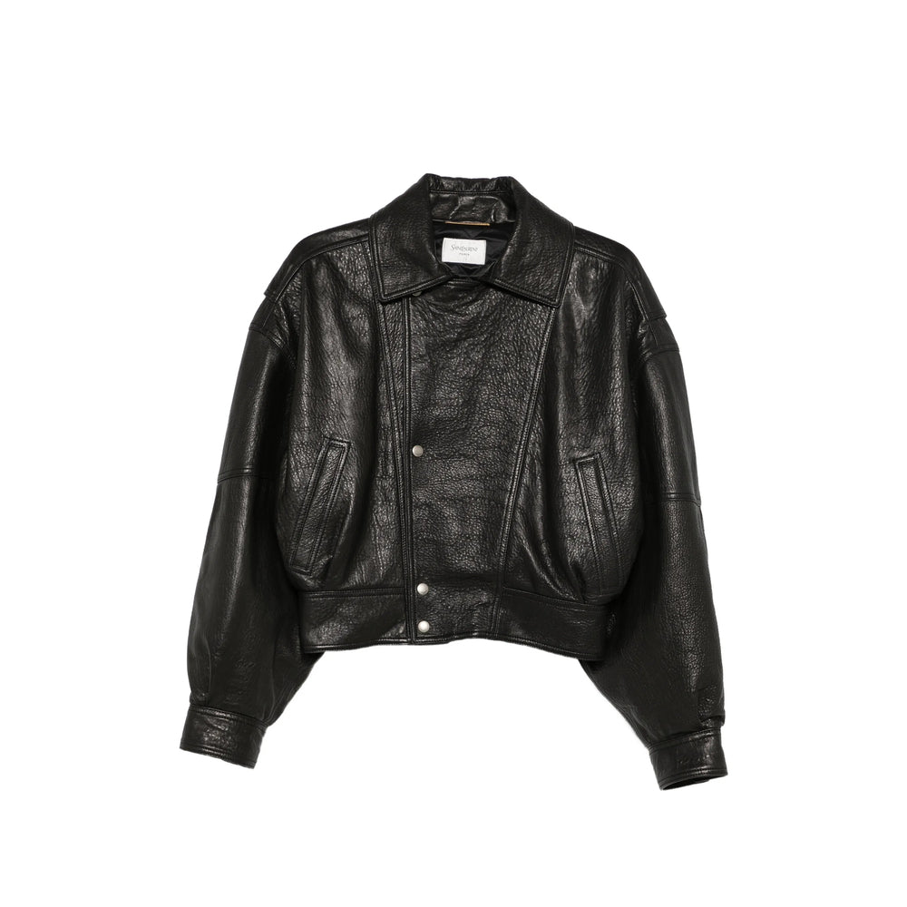 Saint Laurent Black Jackets - Leather Jackets Women SAINT LAURENT
