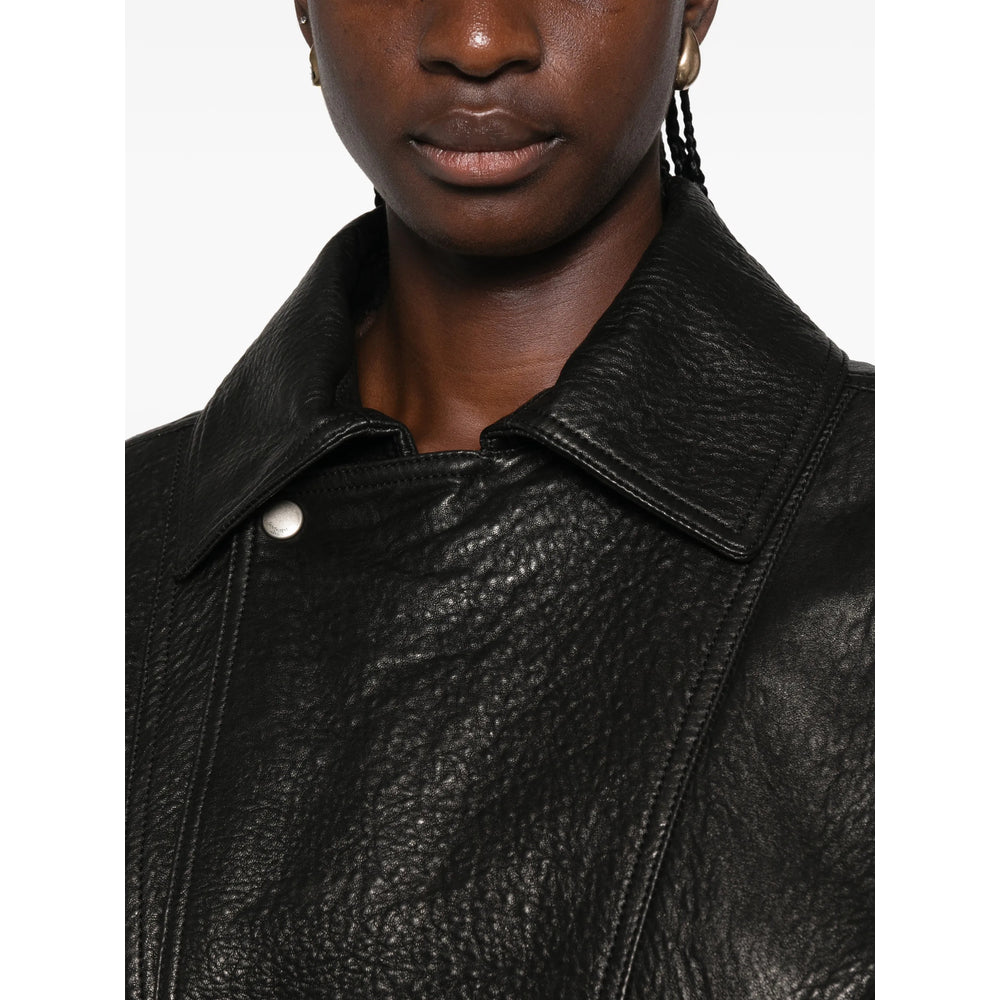 Saint Laurent Black Jackets - Leather Jackets Women SAINT LAURENT