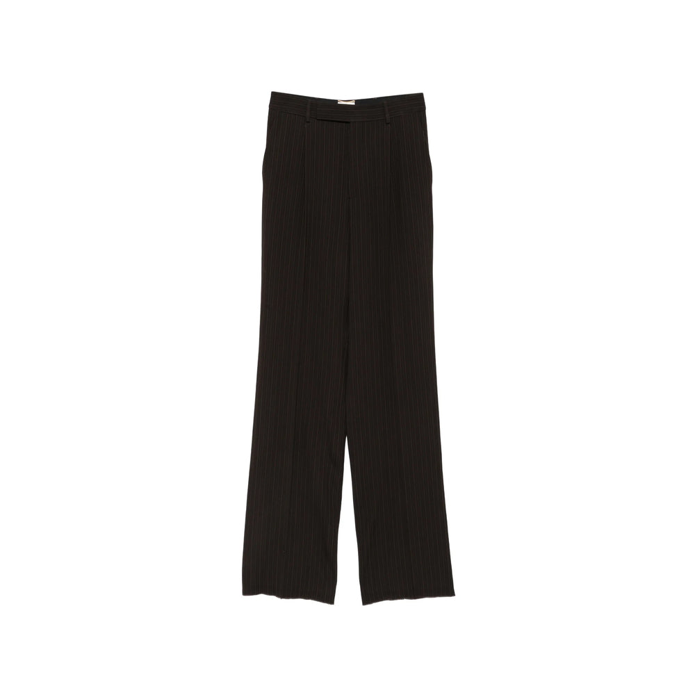 Saint Laurent Brown Trousers - Tailored Trousers Women SAINT LAURENT