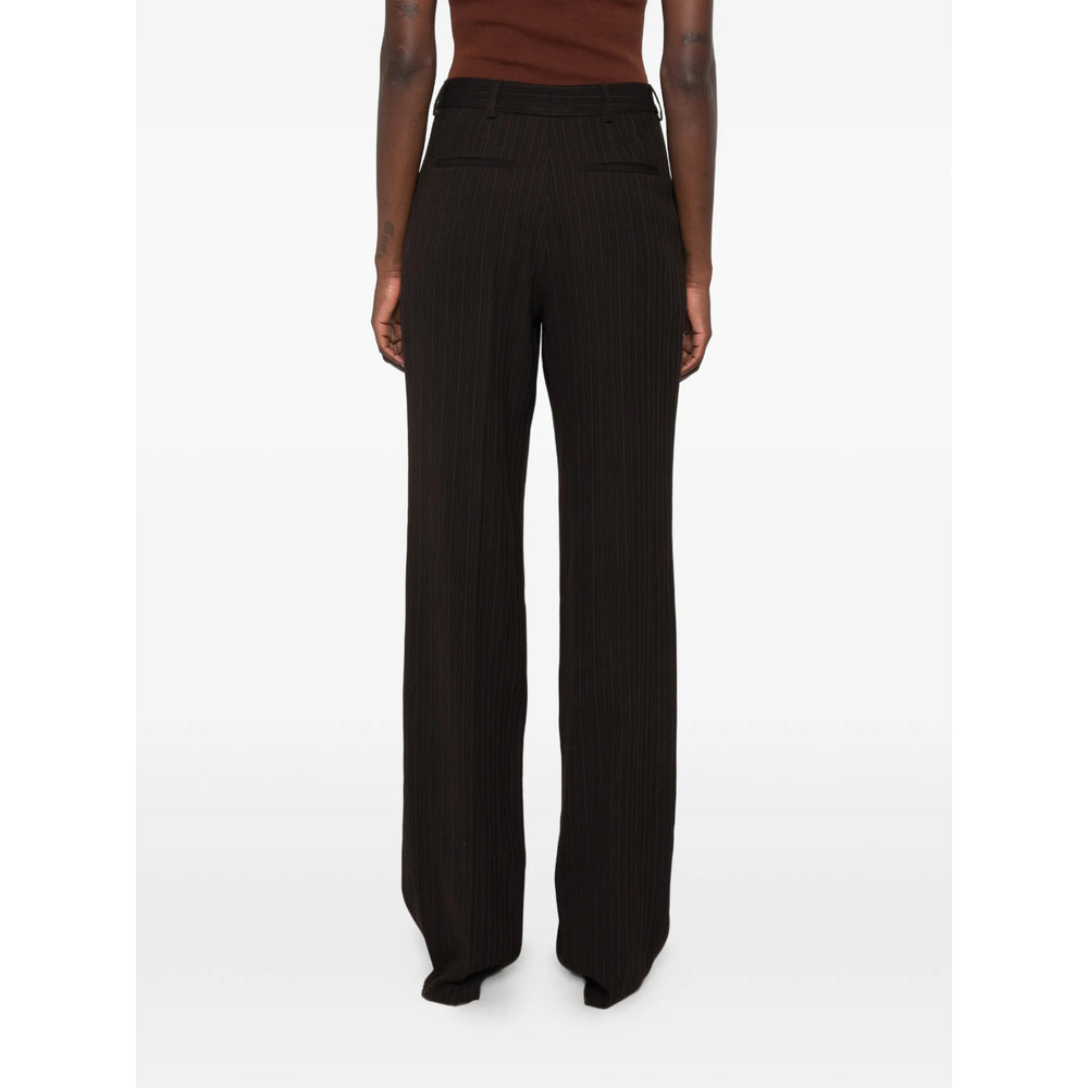 Saint Laurent Brown Trousers - Tailored Trousers Women SAINT LAURENT