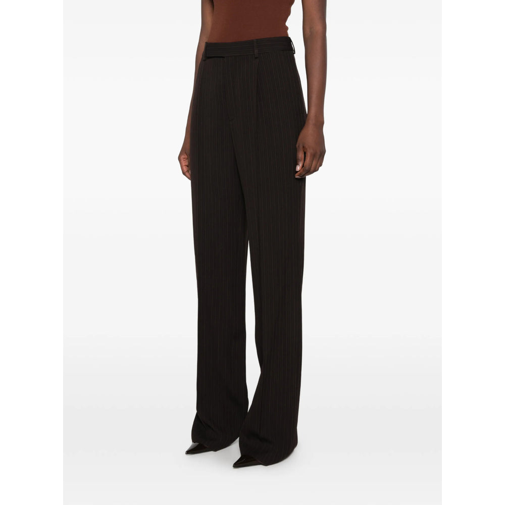 Saint Laurent Brown Trousers - Tailored Trousers Women SAINT LAURENT