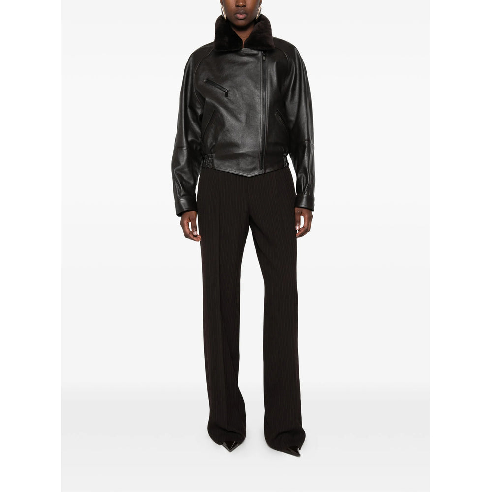 Saint Laurent Brown Trousers - Tailored Trousers Women SAINT LAURENT
