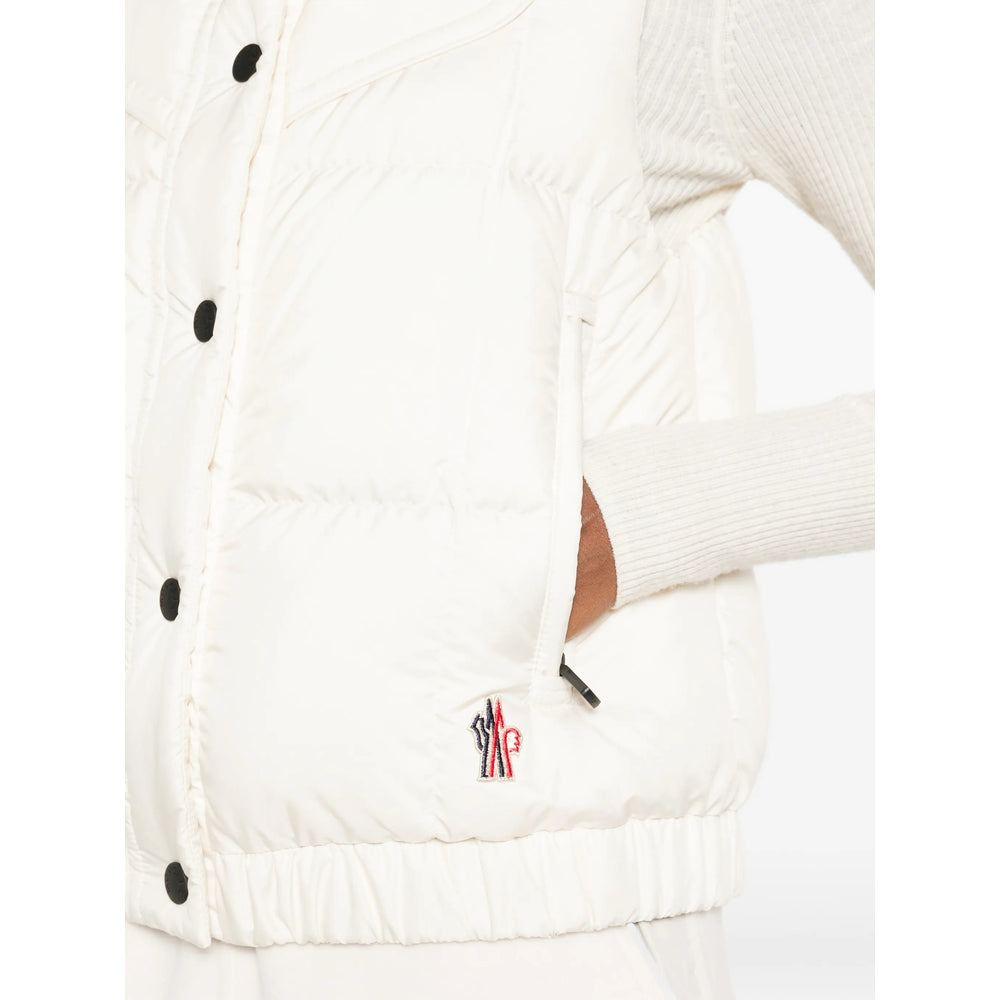Moncler Grenoble White Jackets - Waistcoat & Gilets Women MONCLER GRENOBLE