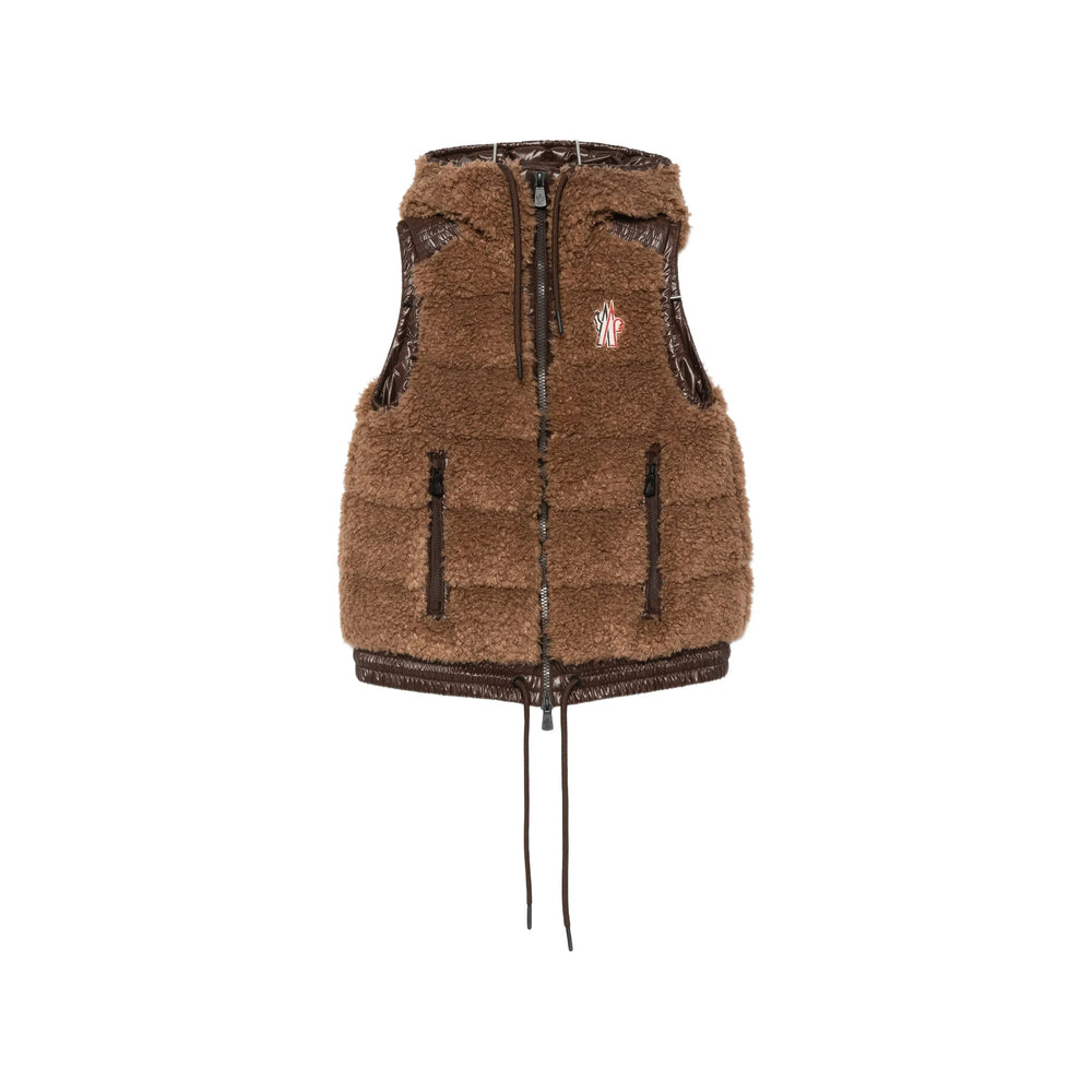 Moncler Grenoble Brown Jackets - Waistcoat & Gilets Women MONCLER GRENOBLE