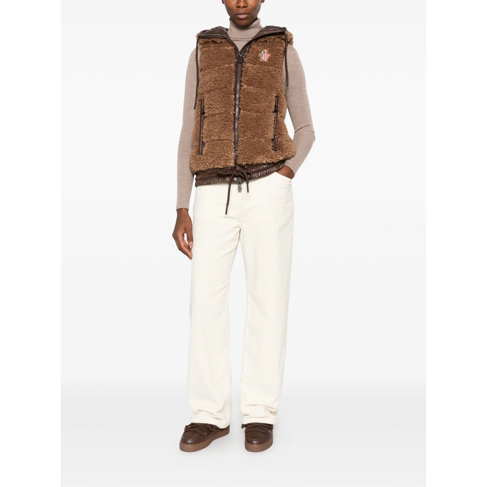 Moncler Grenoble Brown Jackets - Waistcoat & Gilets Women MONCLER GRENOBLE