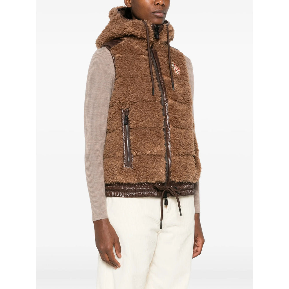 Moncler Grenoble Brown Jackets - Waistcoat & Gilets Women MONCLER GRENOBLE