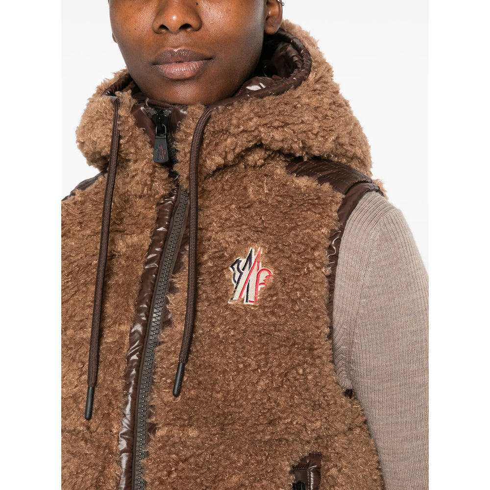 Moncler Grenoble Brown Jackets - Waistcoat & Gilets Women MONCLER GRENOBLE