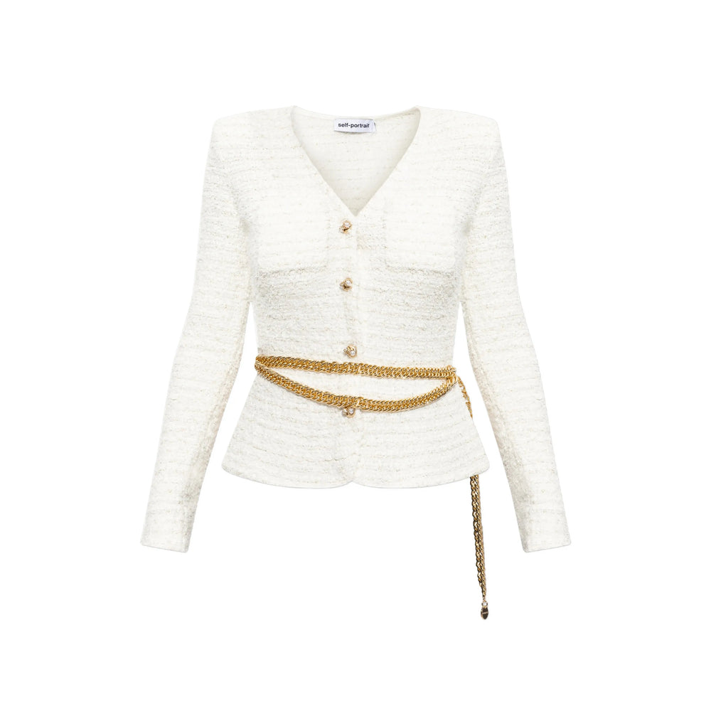 Self-Portrait White Jackets - Tweed Jackets Women SELF-PORTRAIT