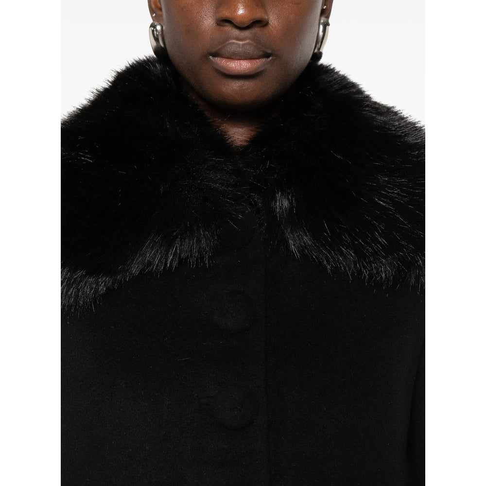 Self-Portrait Black Jackets - Faux Fur & Shearling Jackets Women SELF-PORTRAIT