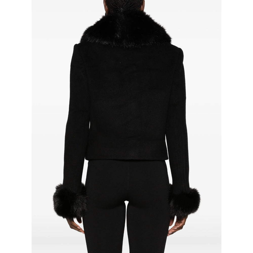 Self-Portrait Black Jackets - Faux Fur & Shearling Jackets Women SELF-PORTRAIT