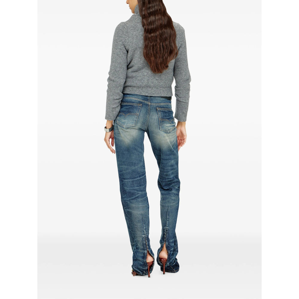 Diesel Blue Denim - Straight-Leg Jeans Women DIESEL