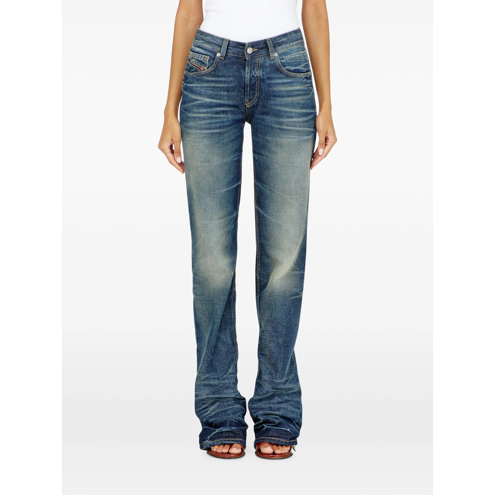 Diesel Blue Denim - Straight-Leg Jeans Women DIESEL