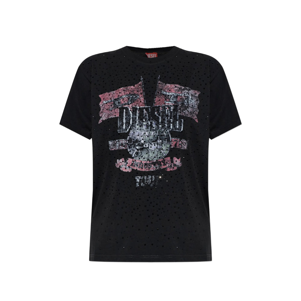 Diesel Black Tops - T-Shirts & Jerseys Women DIESEL