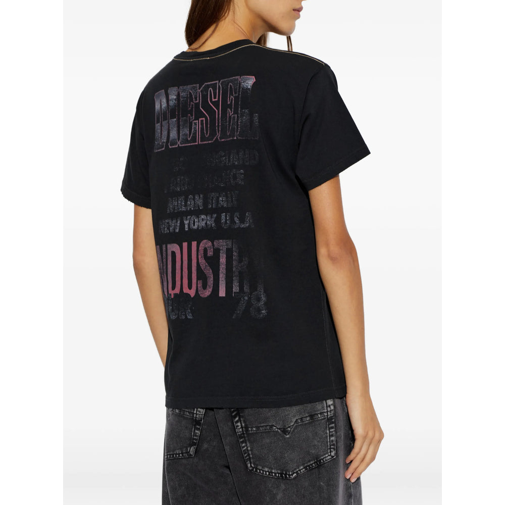 Diesel Black Tops - T-Shirts & Jerseys Women DIESEL