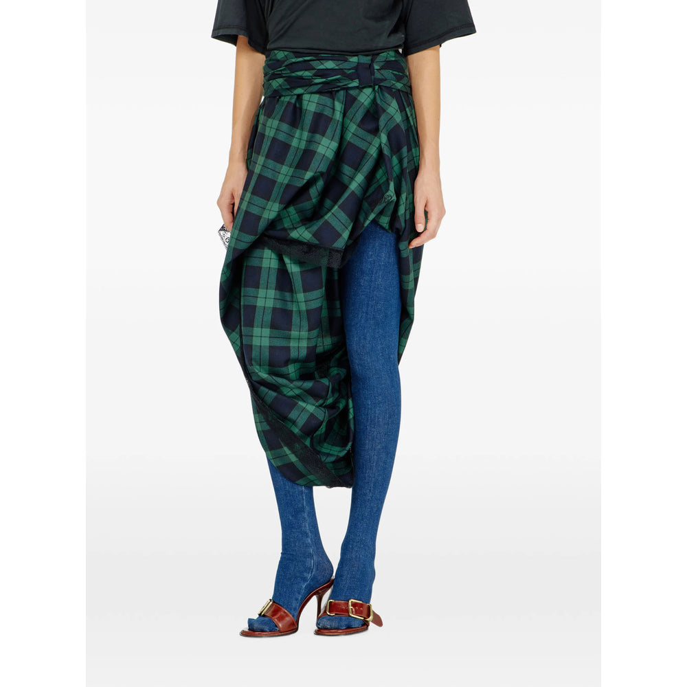 Diesel Green Skirts - Straight Skirts Women DIESEL