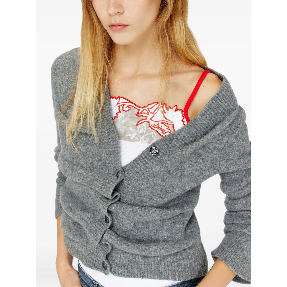 Diesel Grey Knitwear - Cardigans Women DIESEL