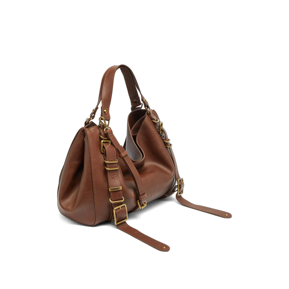 Diesel Brown Tote Bags Women DIESEL